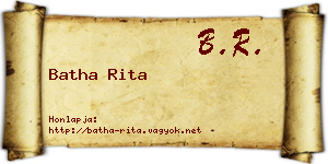 Batha Rita névjegykártya